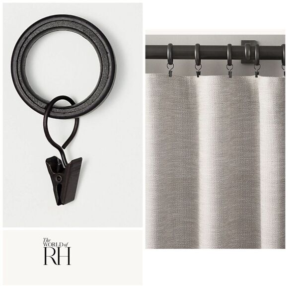 Restoration Hardware Other - Restoration hardware DAKOTA DRAPERY RINGS (SET OF 7)‎ iron small curtain rings